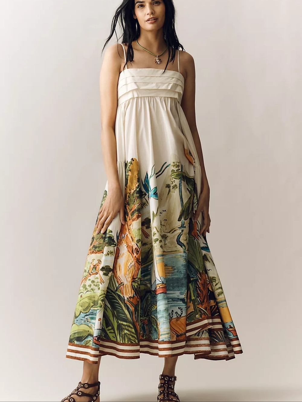 ALEMAIS Toucan Tango Cotton Midi Dress
